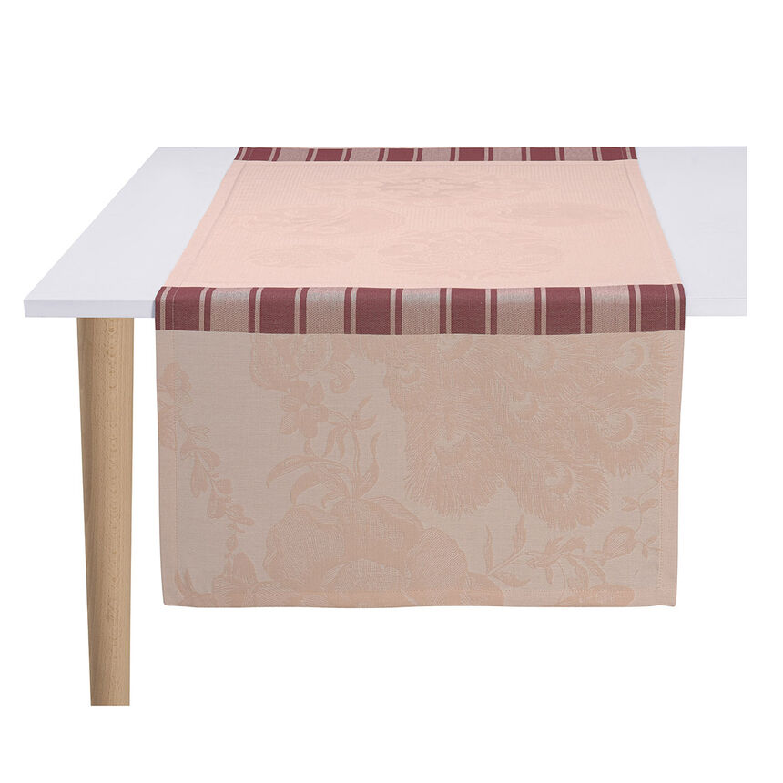 Runner &Agrave; la Fran&ccedil;aise Pink 22"x79" 100% cotton, , hi-res image number 0