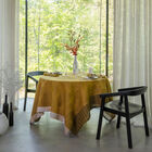 Tablecloth Souveraine  Gold 175x175 100% linen, , hi-res image number 0