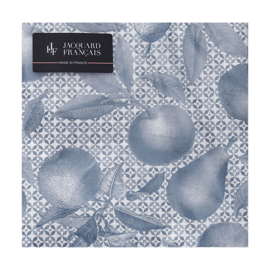 Paper napkin Arri&egrave;re-pays Blue 40x40 100% cotton, , hi-res image number 1