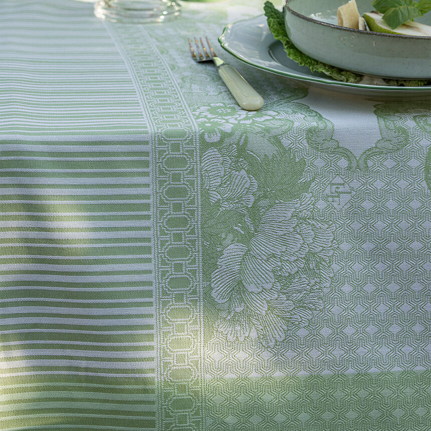 Tablecloth Promenade Imp&eacute;riale Green 120x120 100% cotton, , hi-res image number 4