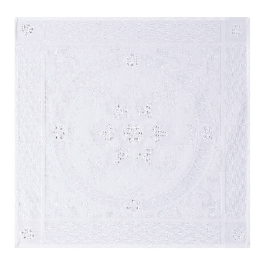 Napkin Duchesse White 23"x23" 100% cotton, , hi-res image number 1
