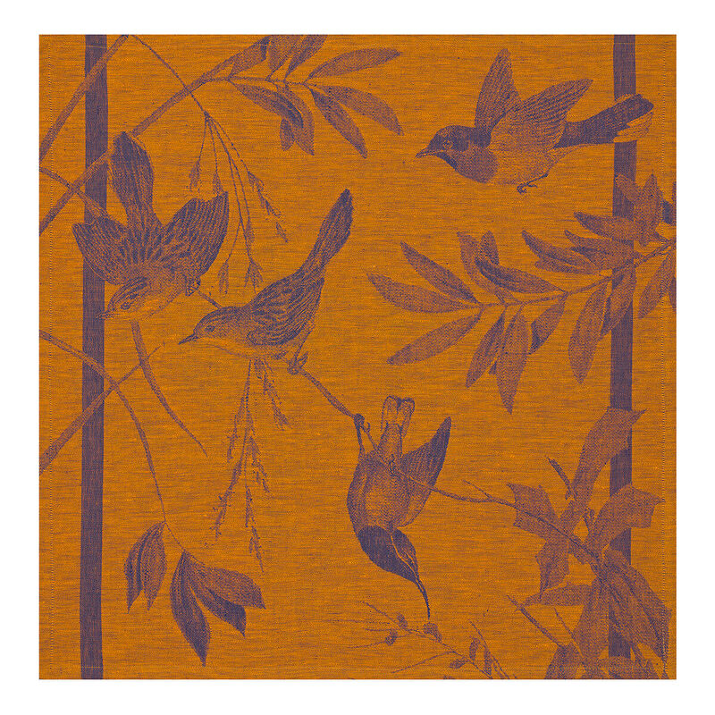 Napkin Volière Blue 23"x23" 100% linen, , hi-res image number 1