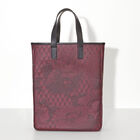 Hand-carried bag Pivoine Burgundy  100% cotton, acrylic coating. Garnish: Cattle leather, , hi-res image number 3