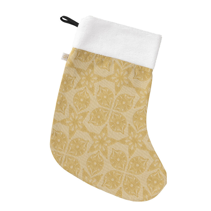 Christmas stocking F&eacute;erie Yellow Unique size 100% cotton, , hi-res image number 1