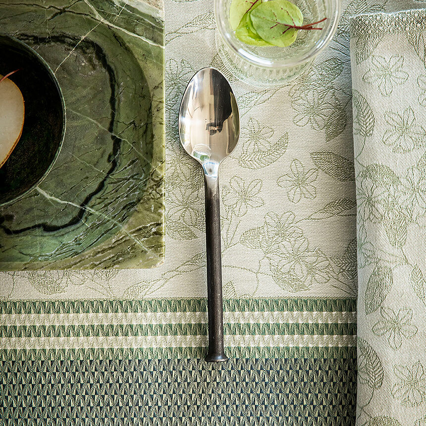 Napkin Essentiel Gravure Green 23"x23" 100% cotton, , hi-res image number 0