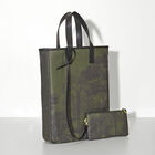 Hand-carried bag Paysage Green  100% cotton, acrylic coating. Garnish: Cattle leather, , hi-res image number 2
