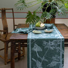 Runner Volière Green 20"x59" 100% linen, , hi-res image number 0