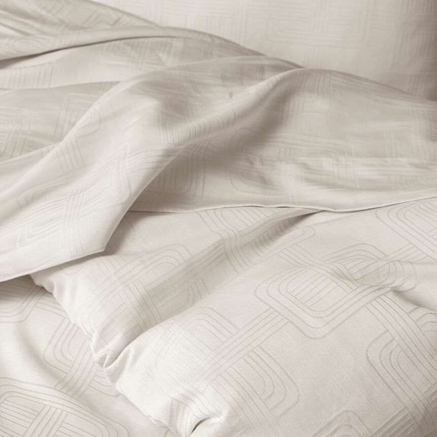 Flat sheets H&ocirc;tel particulier Grey 240X300 50% cotton - 50 % linen, , hi-res image number 0
