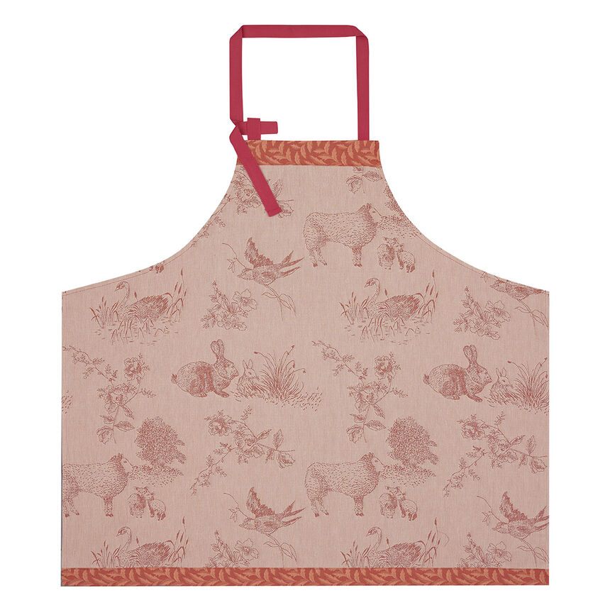 Apron Jos&eacute;phine Red 90x96 100% cotton, , hi-res image number 0