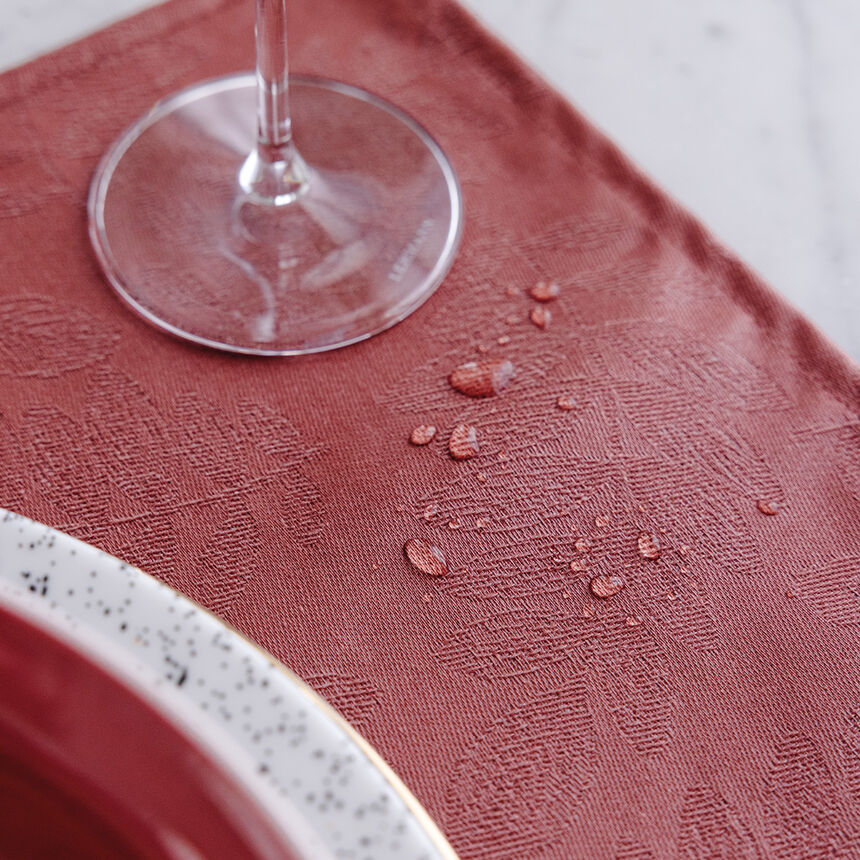 Coated placemat Vegetal mood Red 20"x14" 100% cotton, , hi-res image number 3