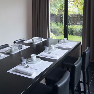 Set de table Anneaux Blanc 50x38 100% coton,  Set de table Anneaux Blanc 50x38 100% coton