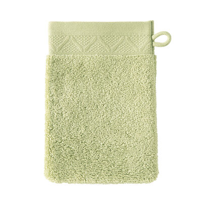 Wash mitt Caresse Green 6"x7" 100% cotton,  Wash mitt Caresse Green 6"x7" 100% cotton