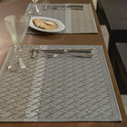 Coated placemat Veine Graphique Grey 20"x14" 100% cotton, , hi-res image number 0