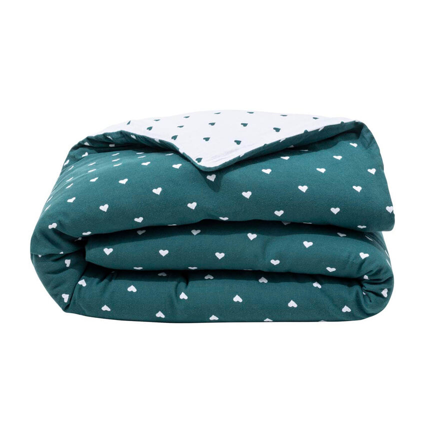 Quilt duvet Vagabonde Green 35"X71" 100% cotton, , hi-res image number 1