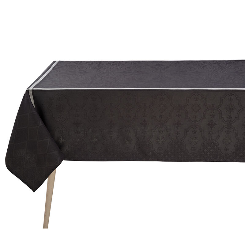 Tablecloth Armoiries Black 69"x69" 100% linen, , hi-res image number 0