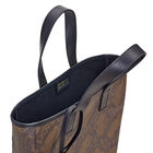 Hand-carried bag Python Marron  100% cotton, acrylic coating. Garnish: Cattle leather, , hi-res image number 4