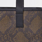 Hand-carried bag Python Marron  100% cotton, acrylic coating. Garnish: Cattle leather, , hi-res image number 5