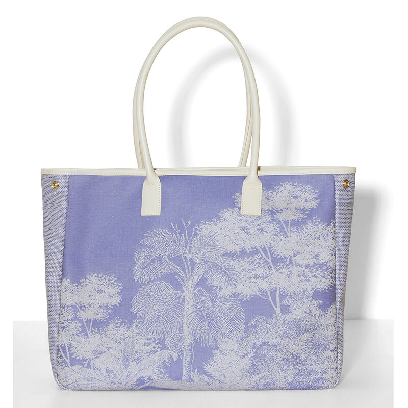 Shoulder bag Paysage Blue  100% cotton, acrylic coating. Garnish: Cattle leather, , hi-res image number 2