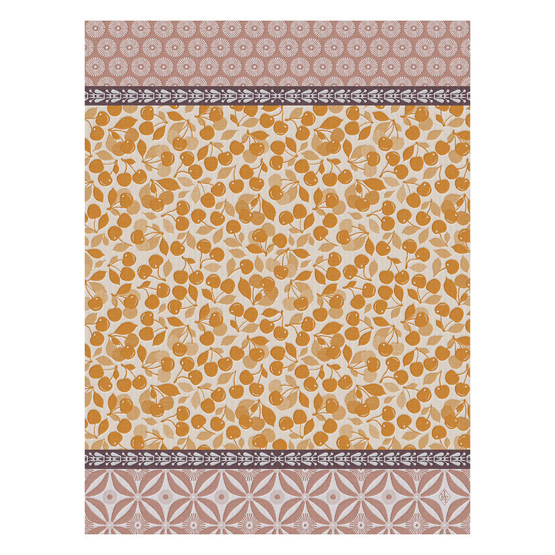 Tea towel Cerises Orange 24"x31" 100% cotton, , hi-res image number 0