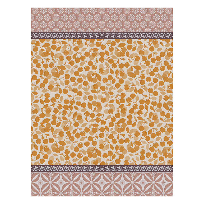 Tea towel Cerises Orange 60x80 100% cotton, , hi-res image number 0