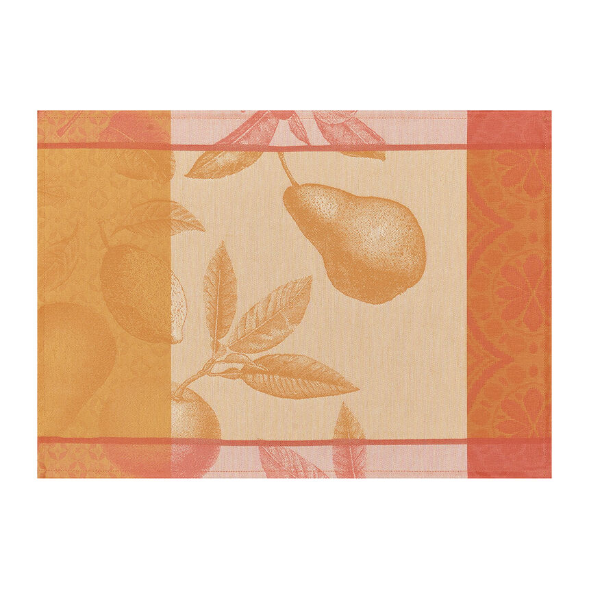 Coated placemat Arri&egrave;re-pays Coated Orange 20"x14" 100% cotton, , hi-res image number 1