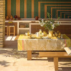 Tablecloth Sinharâja Yellow 69"x69" 100% cotton, , hi-res image number 0