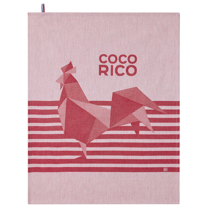 Tea towel Coco-Rico Red 60x80 100% cotton, , hi-res image number 0