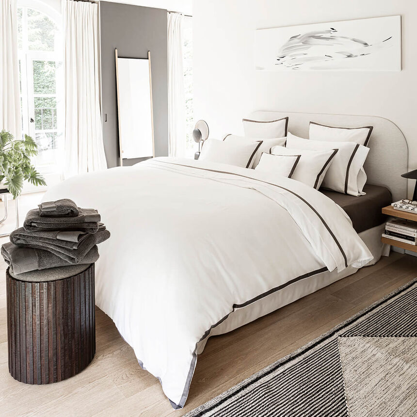 Housse de couette  Apparat Fusain 224X234 100% coton, , hi-res image number 0