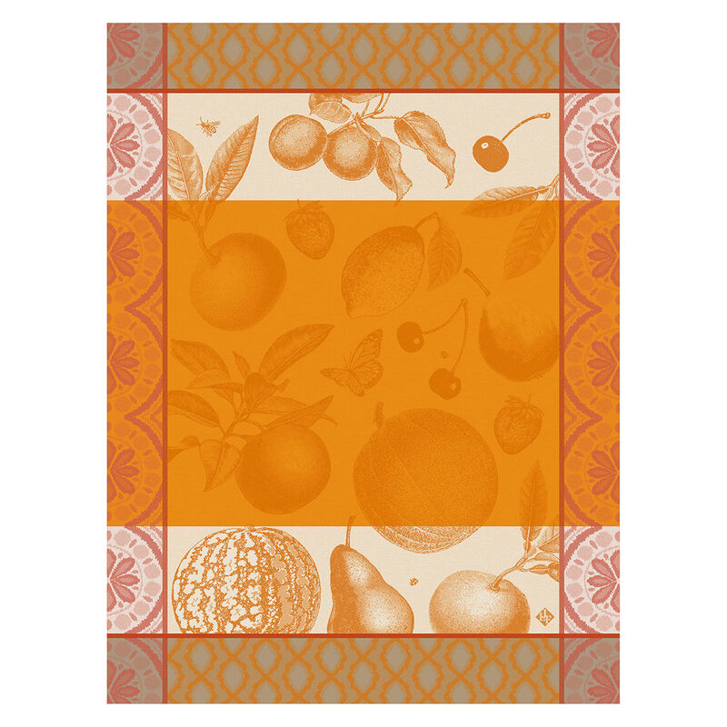 Tea towel Arrière-Pays Orange 24"x31" 100% cotton, , hi-res image number 0