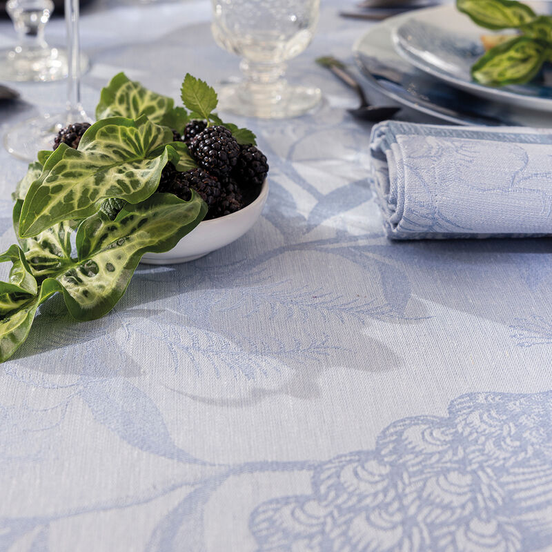Tablecloth À l'orangerie Blue 175x175 100% linen, , hi-res image number 3