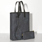 Hand-carried bag Parc Blue  100% cotton, acrylic coating. Garnish: Cattle leather, , hi-res image number 3