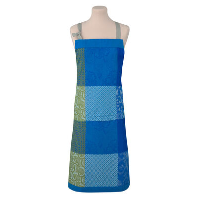 Apron Fleurs de Kyoto Indigo 35"x38" 100% cotton