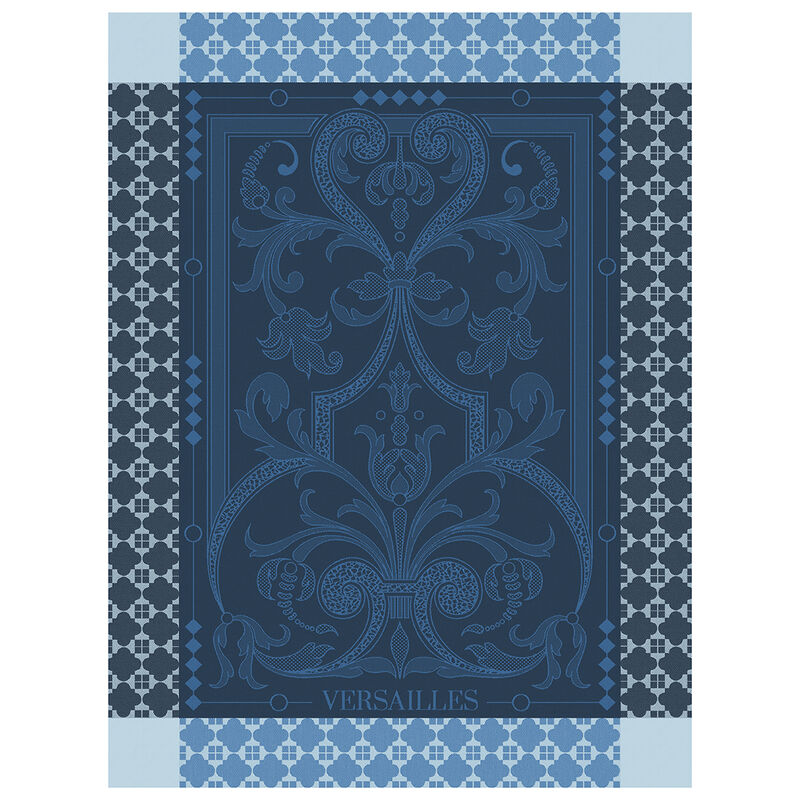 Tea towel Versailles Light blue 24"x31" 100% cotton, , hi-res image number 0