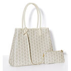 Shoulder bag Picto Beige 100% cotton, acrylic coating. Garnish: Cattle leather, , hi-res image number 2