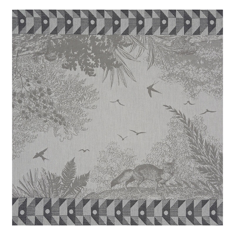 Napkin Forêt enchantée Grey 55x55 100% cotton, , hi-res image number 1