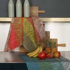 Tea towel Fruits exotiques Pink 24"x31" 100% cotton, , hi-res image number 1