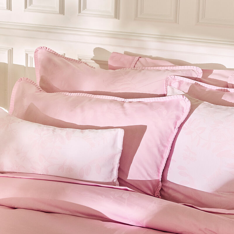 2 Taies américaines  Pois de senteur Rose 56X84 100% coton, , hi-res