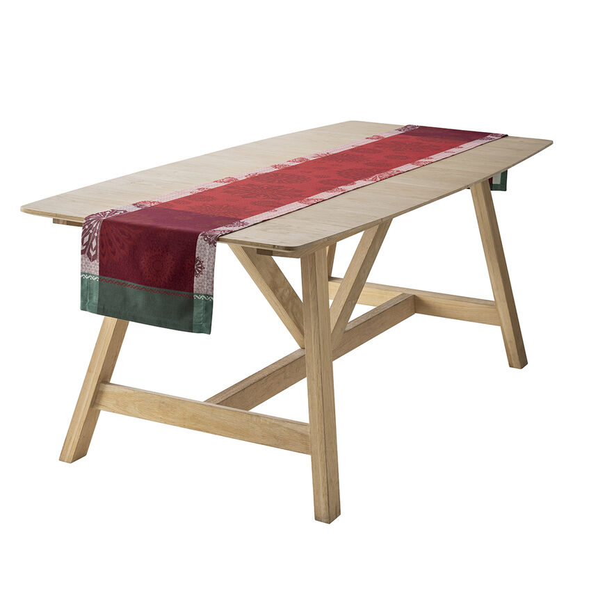 Runner Lumi&egrave;res d'&eacute;toiles  Red 50x150 100% cotton, , hi-res image number 1