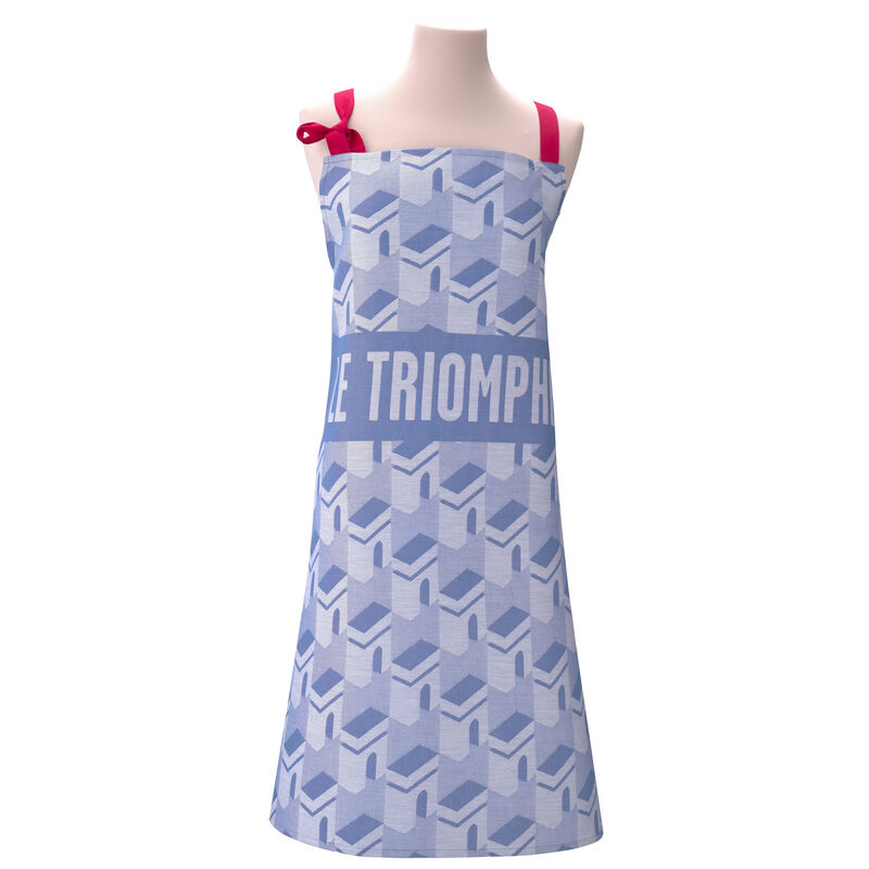 Apron Arc Blue 24"x38" 100% cotton, , hi-res