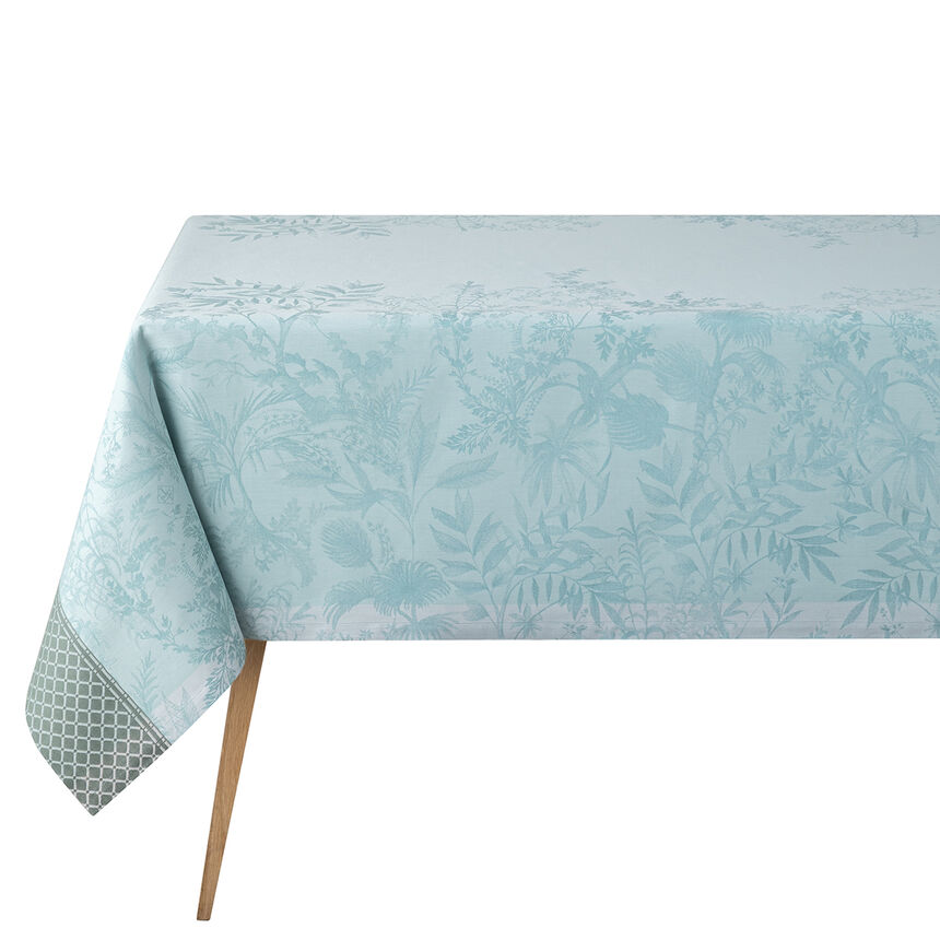 Tablecloth Jardin d'Eden Blue 175x175 100% cotton, , hi-res image number 0